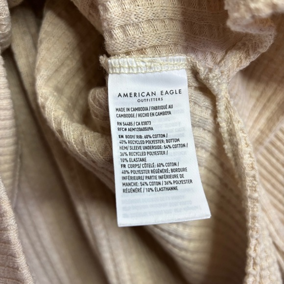 NWT AE Big Hug Crew Neck Waffle Oversize Sweatshirt size M - Picture 7 of 8